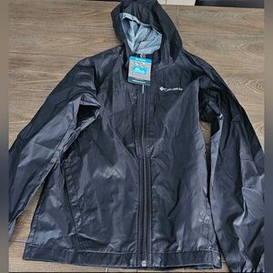 New Columbia Black  raincoat Hooded Jacket